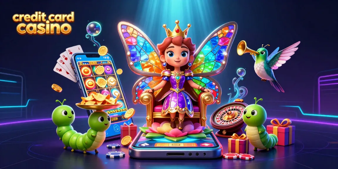 Engage with a credit card casino through dynamic gameplay featuring vibrant animated elements and characters.