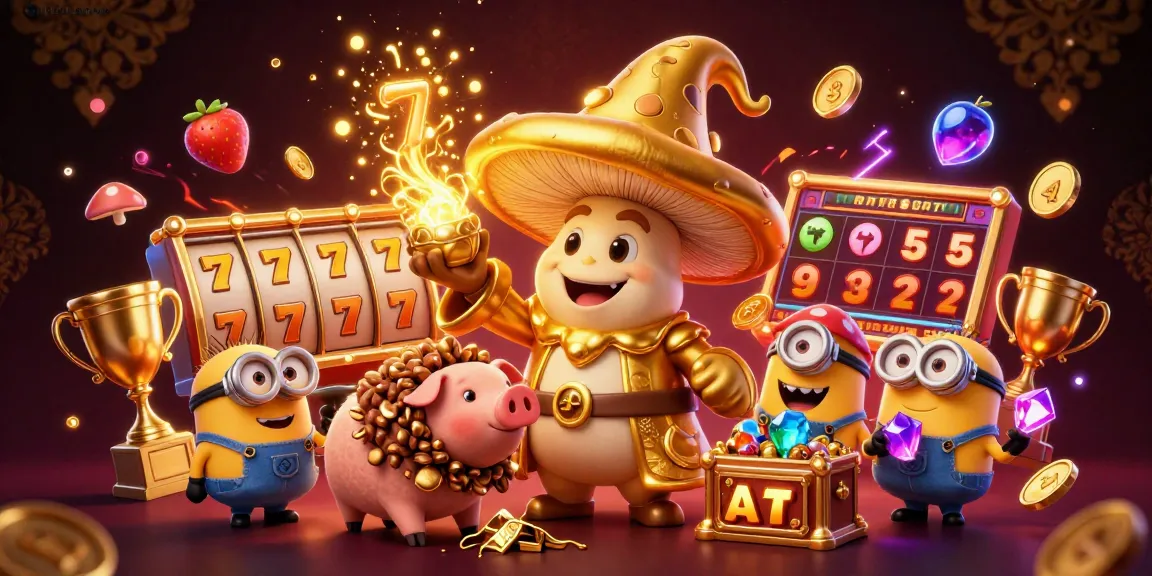 Engage in gaming with the ultra-detailed Link tải sunwin illustration showcasing the golden mushroom wizard and treasures.