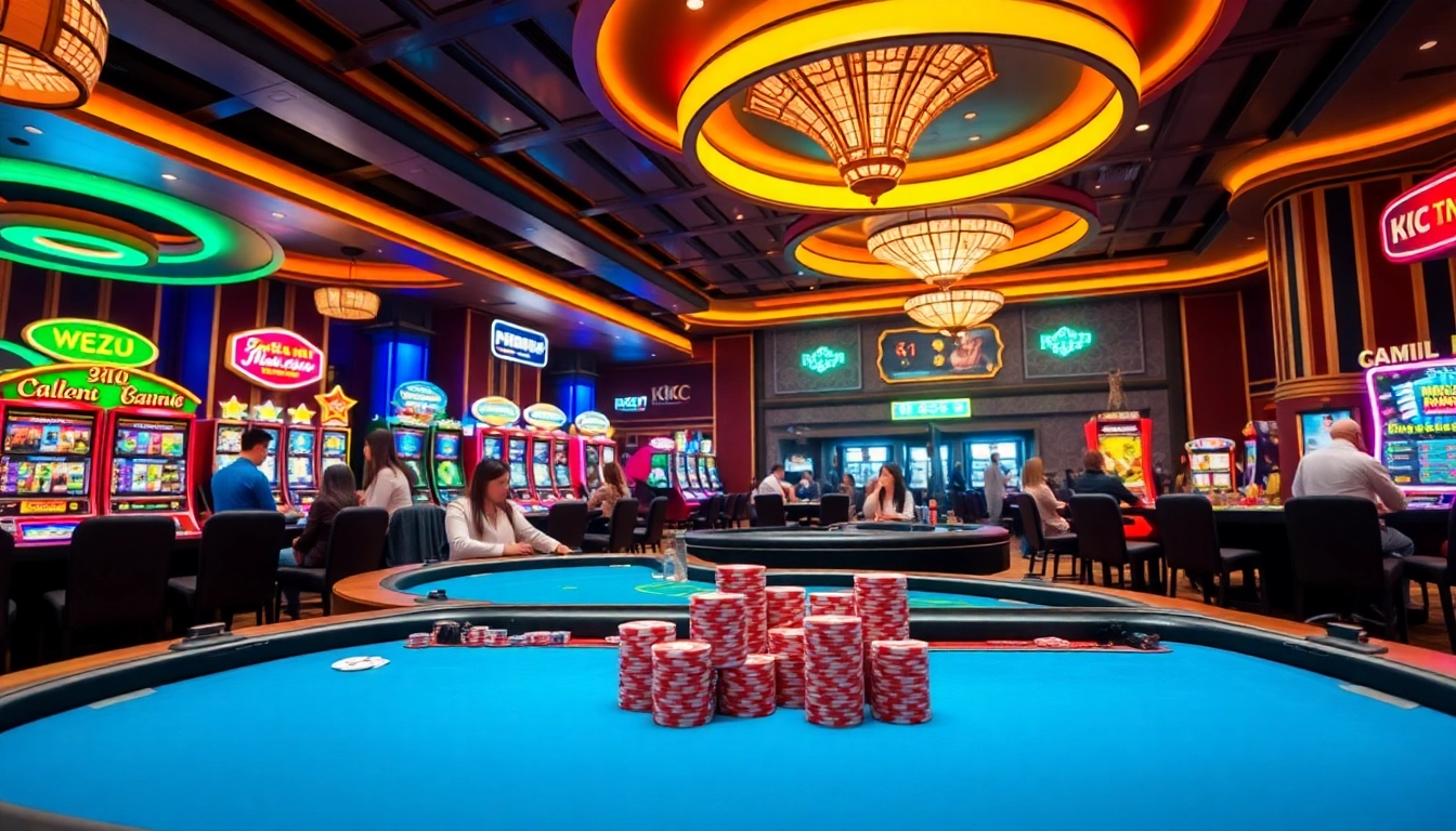 KJC AC 3 immersive casino experience with thrilling tables, dice, and slot machines.