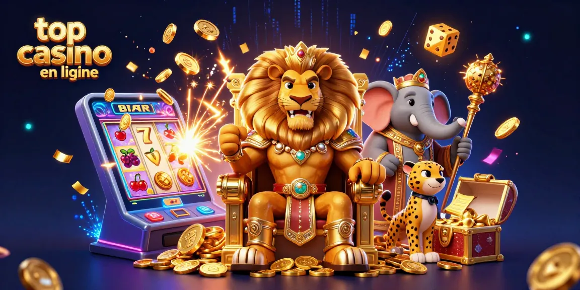 Découvrez le meilleur des jeux au top casino en ligne avec un roi lion majestueux, des machines à sous et plus.