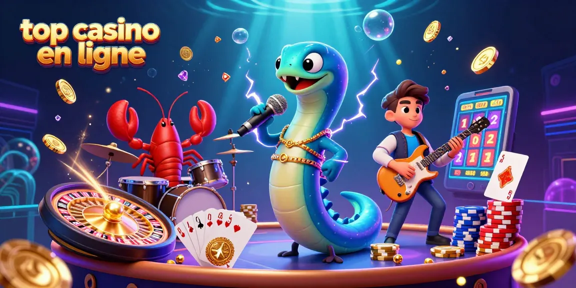 La scène dynamique du meilleur casino en ligne affiche un DJ anguille avec des effets lumineux et des éléments de jeu captivants.