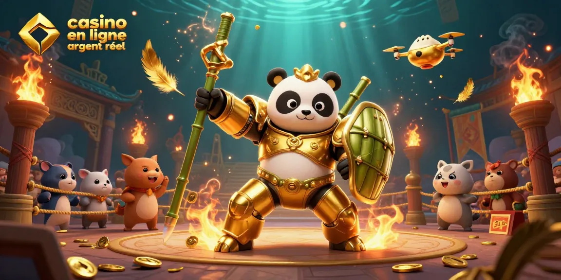 Jouez sur un casino en ligne argent réel avec des personnages de dessin animé, dans une illustration immersive et dynamique.