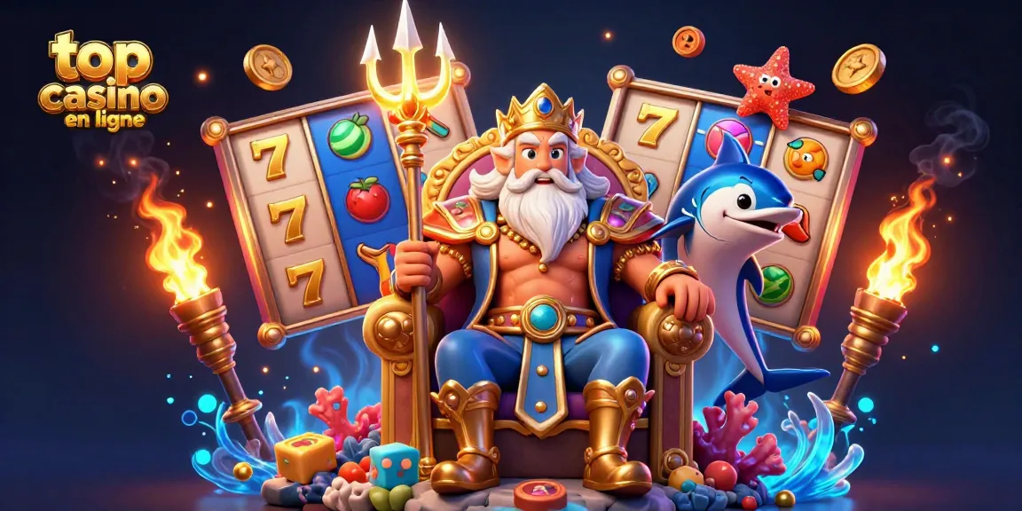 Plongez dans le top casino en ligne avec Neptune, héros des machines à sous, et ses trésors scintillants.