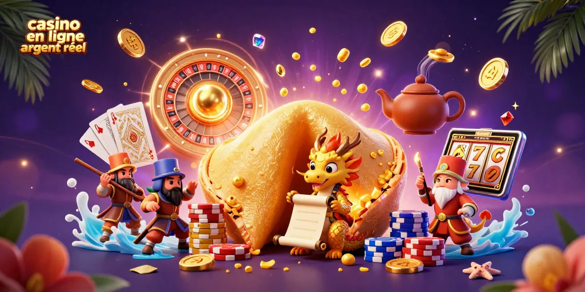 Découvrez l'univers du casino en ligne argent réel avec une illustration immersive de jeux passionnants.