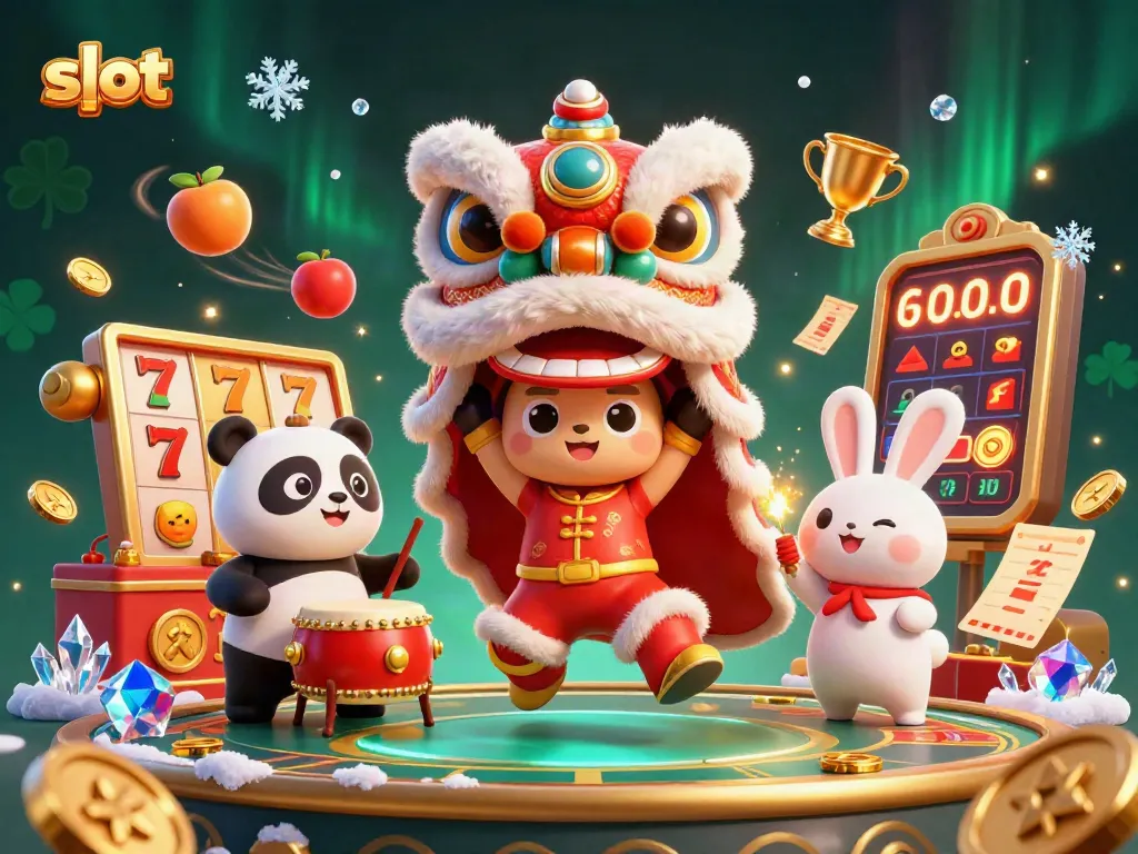 Engage with dynamic slot action featuring vibrant characters amidst a rich casino scene.