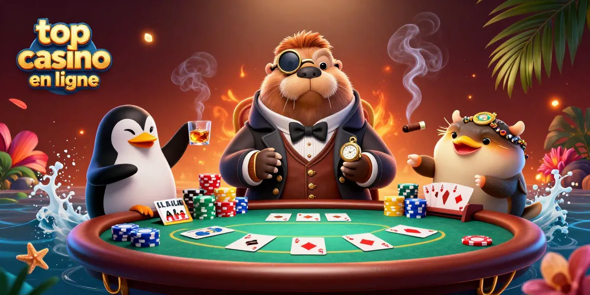 Jeu de poker sous-marin avec top casinos en ligne et personnages animés