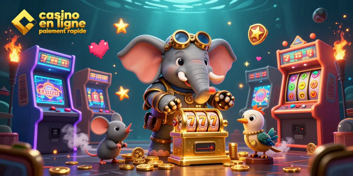 Profitez de l'excitation des jeux dans un casino en ligne paiement rapide avec un éléphant steampunk