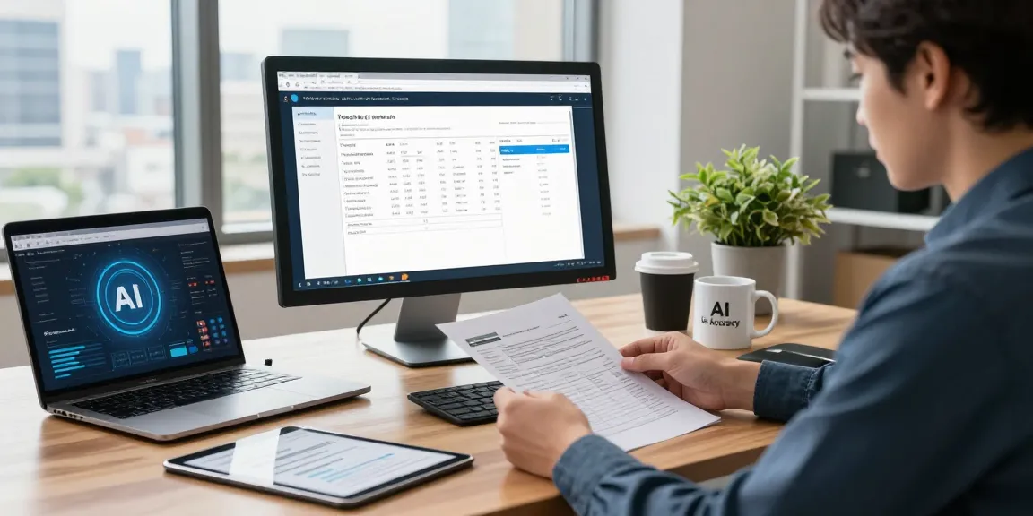 Verify PDFs with AI to detect fraud receipt in a modern office setting.