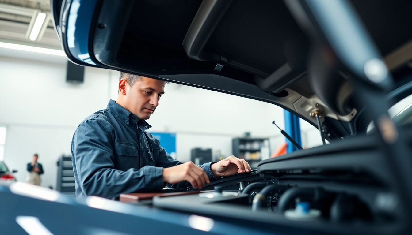 Inspecting engine components for extended car warranty assurance by a professional mechanic.