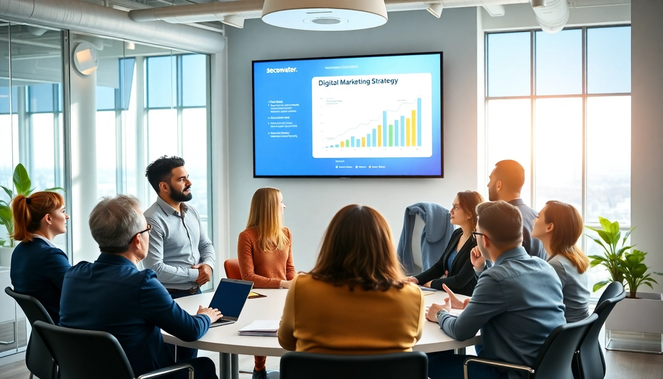 Dynamic collaboration scene at an SEO Agency Clearwater, showcasing teamwork and creativity.