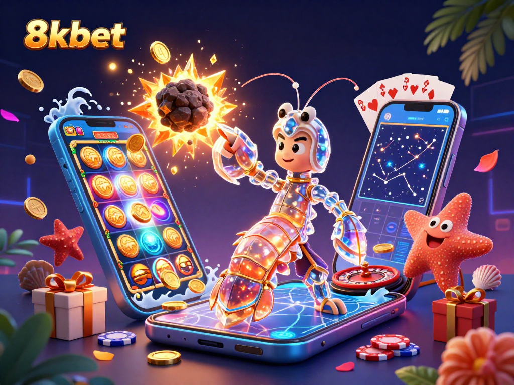 Engage with 8xbet's exciting games as a galactic samurai battles for golden gems and coins!