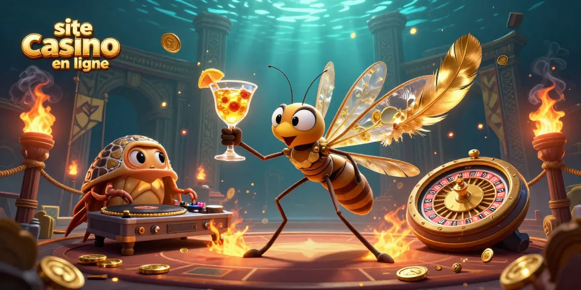 Profitez du site casino en ligne avec un décor vibrant et des personnages emblématiques.