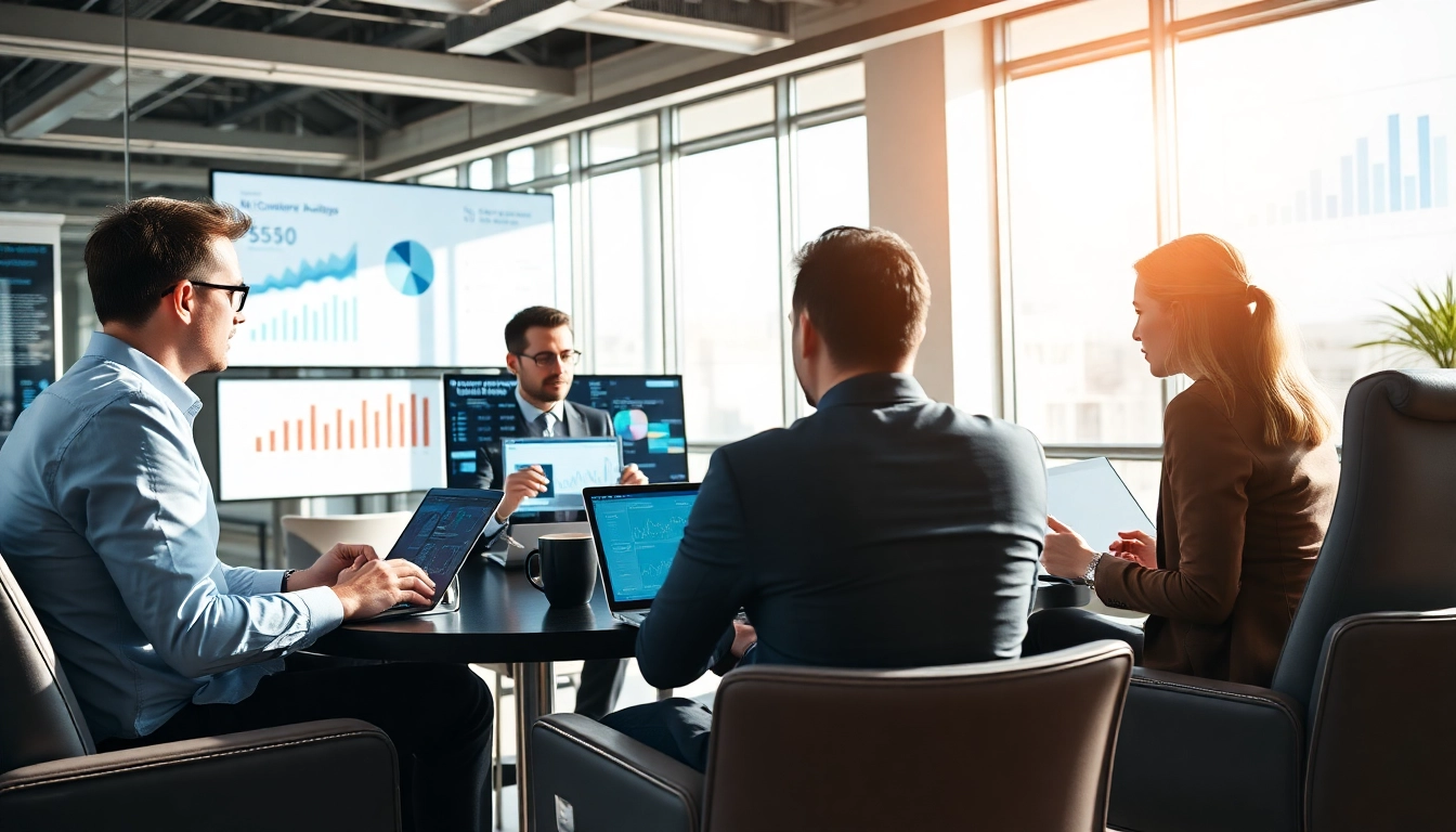 Engaging session showcasing AI for competitor analysis with professionals analyzing data.
