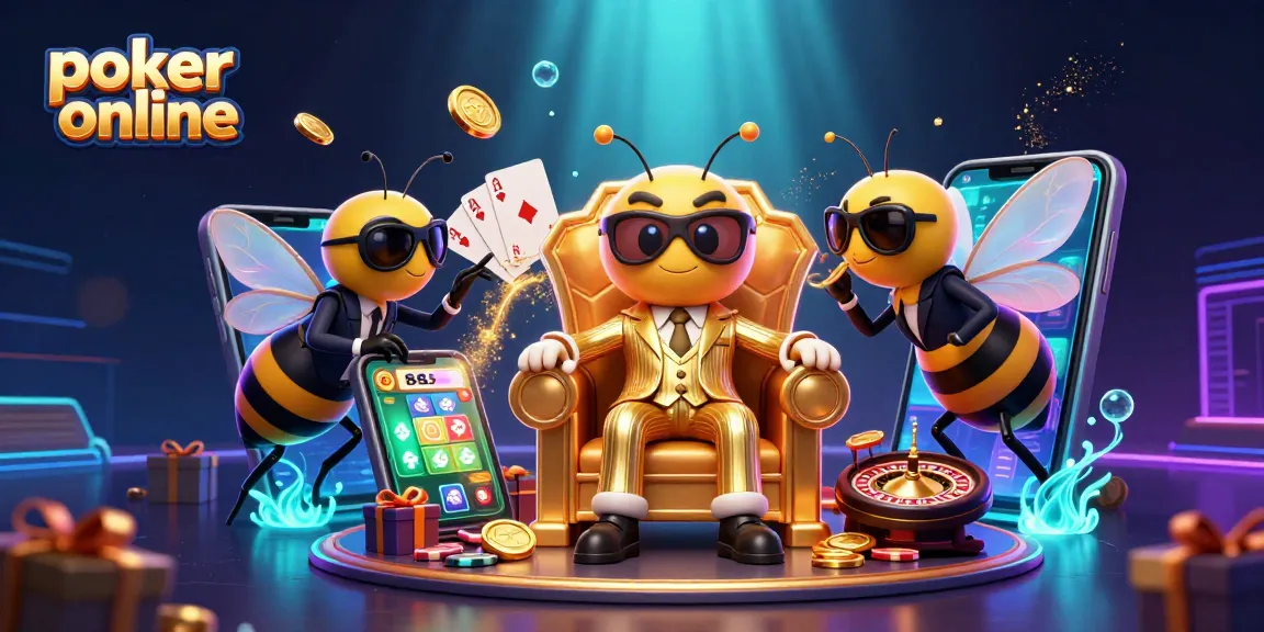 Jouez au poker en ligne avec des personnages animés dans une scène dynamique riche en détails.