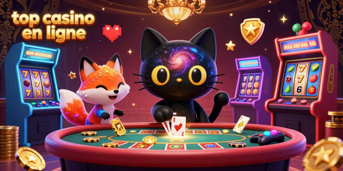 Les jeux s'intensifient avec un chat noir de casino et un renard nébuleux réunis au top casino en ligne.