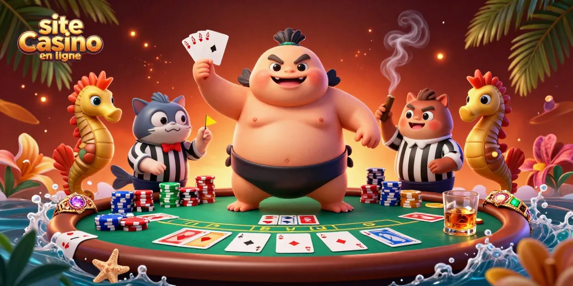 Offrez-vous une expérience de jeu fascinante sur un site de casino en ligne avec une scène ludique de personnages marins.
