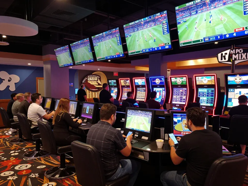 Cách Dùng Nowgoal Livescore Xem Trận Đấu Trực Tiếp while actively placing bets in a lively sports betting area