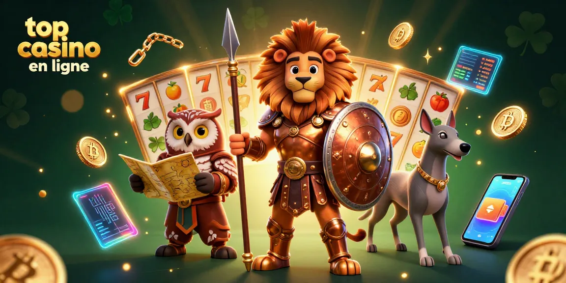 Jouez au meilleur casino en ligne avec des héros de jeu entourés de chance et de crypto-monnaies.