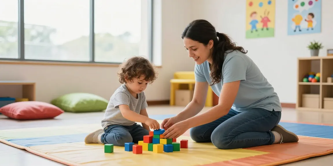 Occupational therapy helping children through play and sensory activities in a supportive environment.