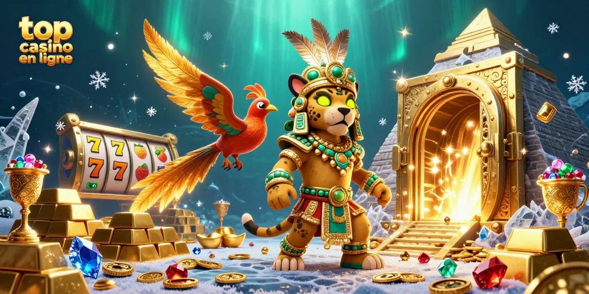 Plongez dans l'univers du top casino en ligne avec une scène riche en trésors et en aventure.