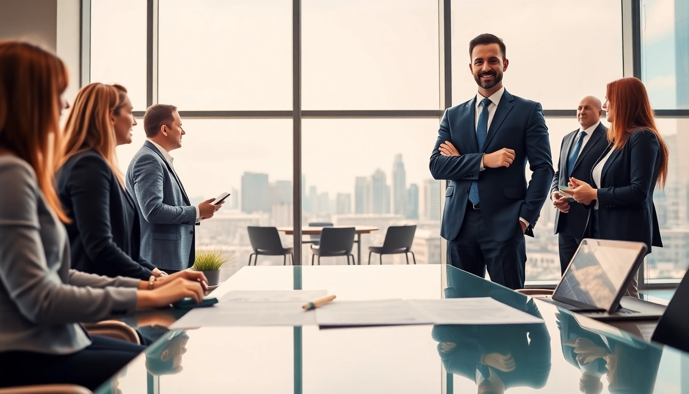 Business leader showcasing CloudWalk capabilities in a modern office environment.