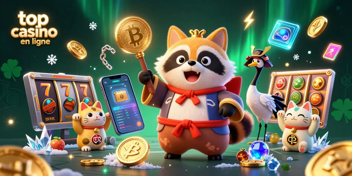 Découvrez le meilleur des jeux avec top casino en ligne dans une scène vibrante de casino 3D.