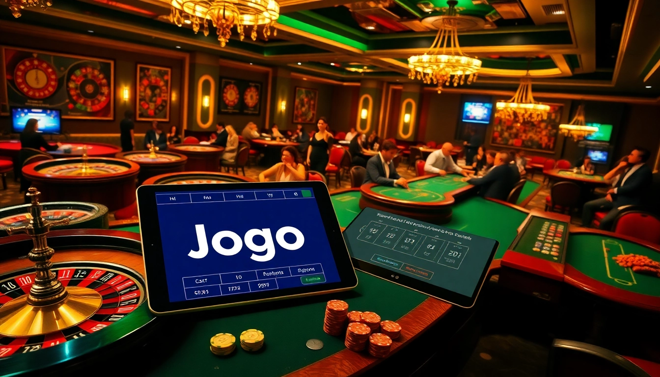 Experience the thrill of gaming at Jogoluck with dynamic casino tables and vibrant online interfaces.