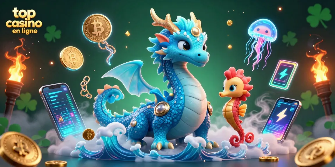 Gagnez avec le top casino en ligne en explorant des dragons et des pièces de crypto-monnaie scintillantes.