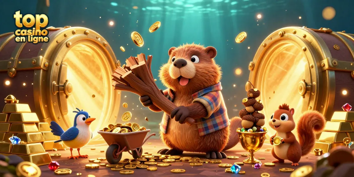 Gagnez des pièces d'or avec meilleur casino en ligne dans cette scène animée et festive.