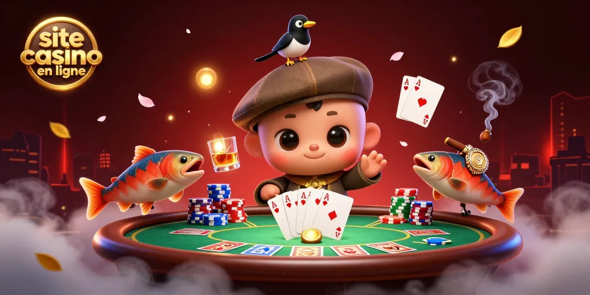 Plongez dans le monde captivant du site casino en ligne avec une illustration de 3D cartoon de bébé Nessie entouré de jeux de cartes.