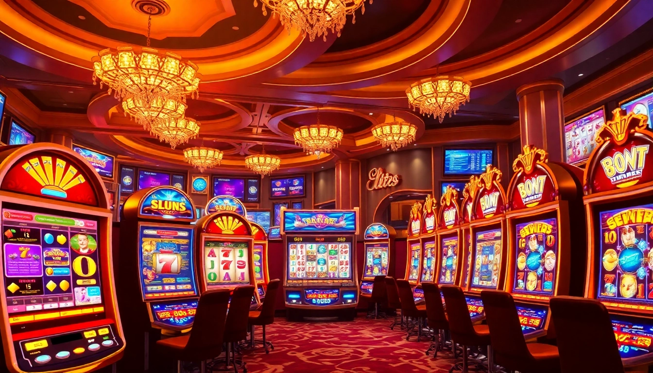 Experience the thrill of slot online hari ini with vibrant machines and high-stakes betting elements.