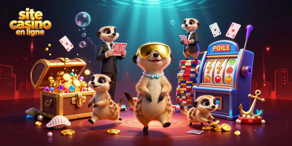 Les meerkats dirigent leur propre site casino en ligne tout en jouant avec des machines à sous.