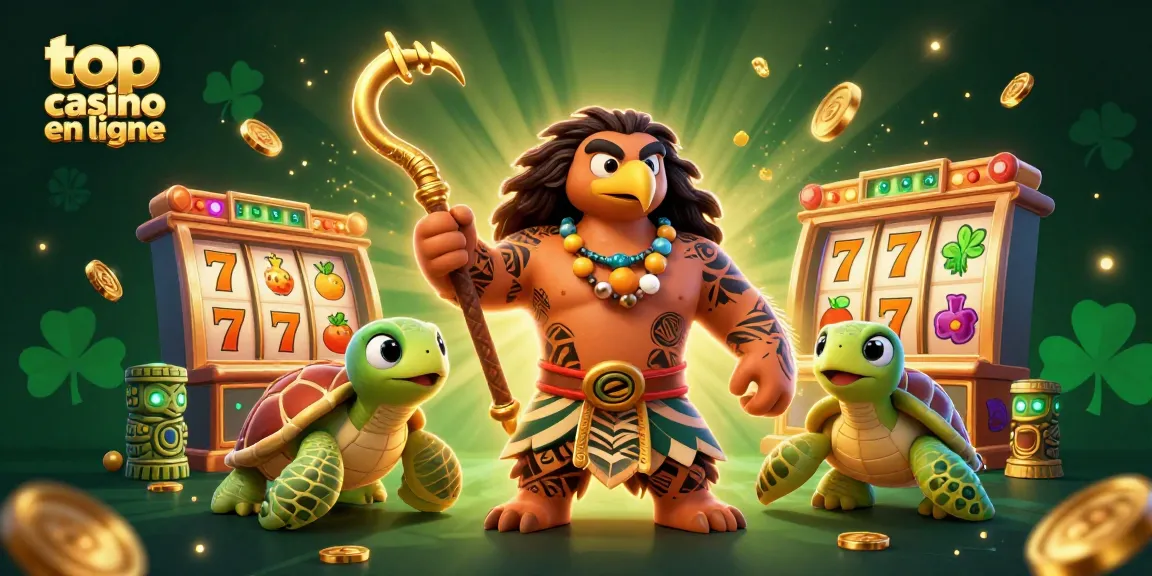 Jouez au top casino en ligne avec un décor animé de machine à sous et des personnages pittoresques.