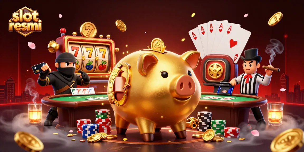 Experience thrilling gameplay at slot resmi with dynamic 3D characters and elements surrounding a vibrant casino scene.