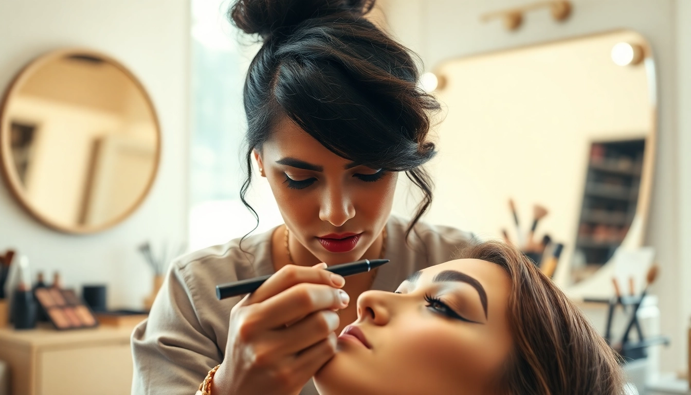 Enhance your brows with a sleek brow pen showcasing expert application techniques.