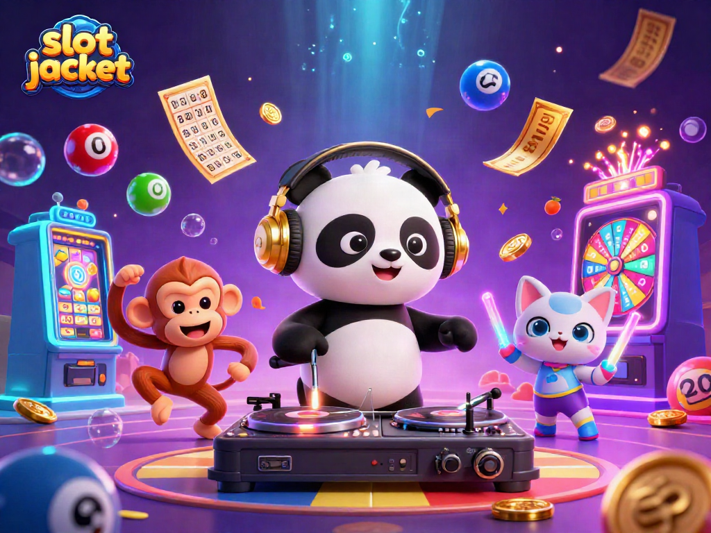 Experience the excitement of slot jackpots with our animated scene featuring lively characters.