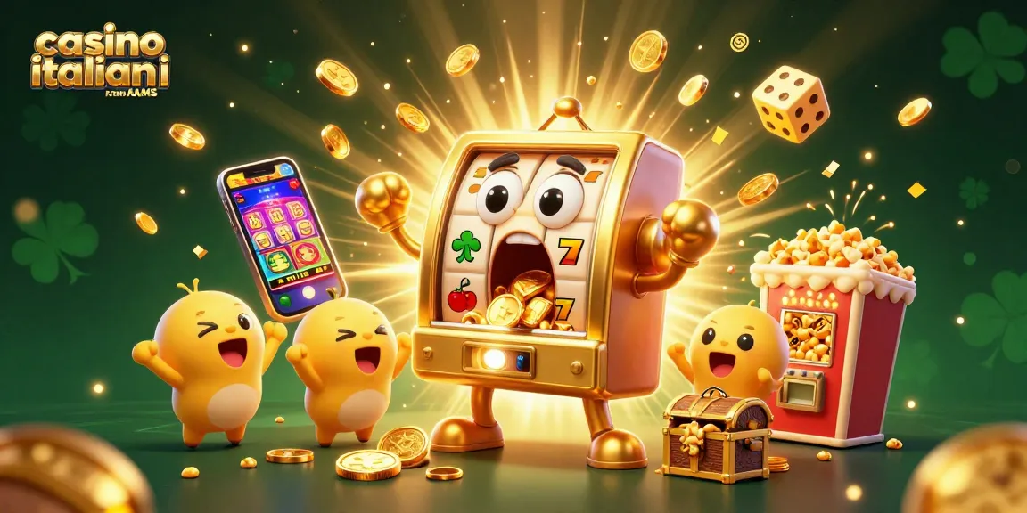 Giocando con le slot in un casino italiani non AAMS, jackpot esplosivi e oro che riempie la scena.