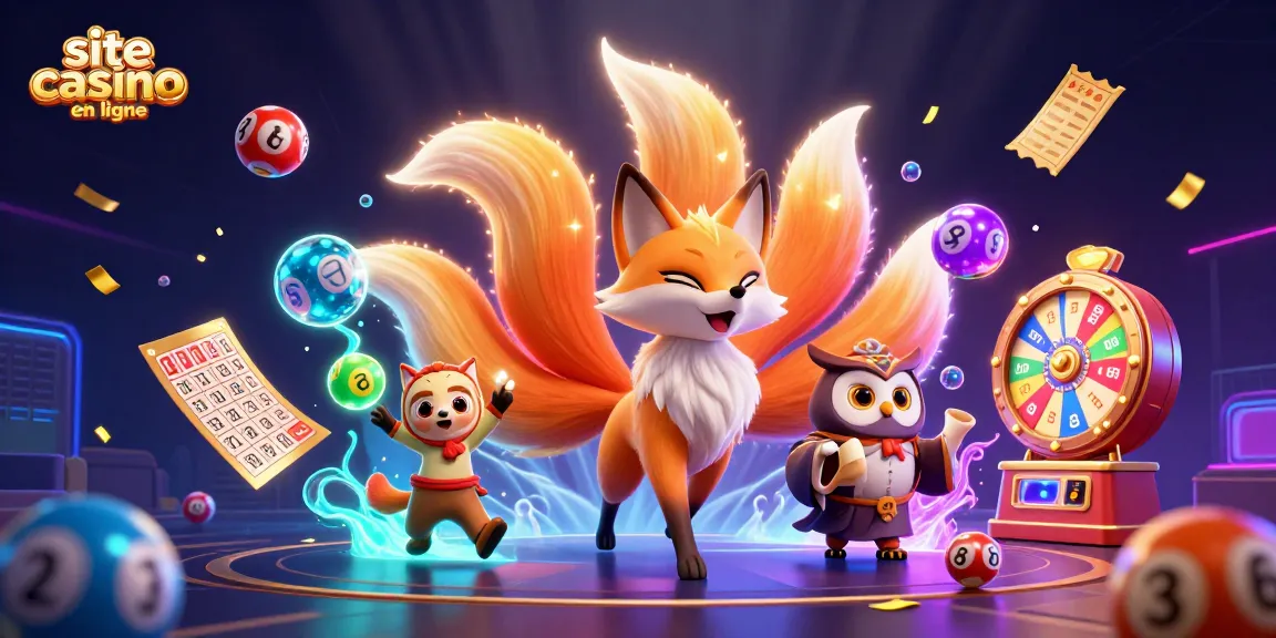 Plongée dans l'univers magique du site de casino en ligne avec un renard à neuf queues et un hibou sage.