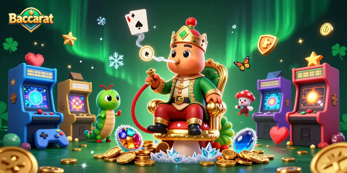 Baccarat game illustration showcasing a Turkish sultan caterpillar and gaming elements for a vibrant casino experience