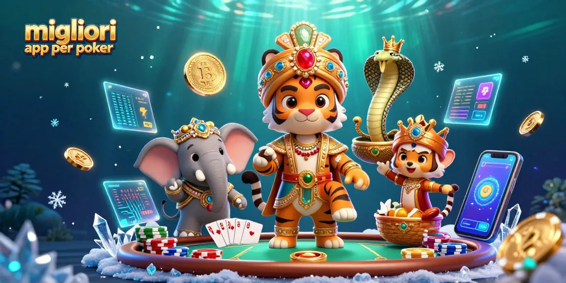 Gioca ai tavoli virtuali con le migliori app per poker tra elefanti e gemme preziose.
