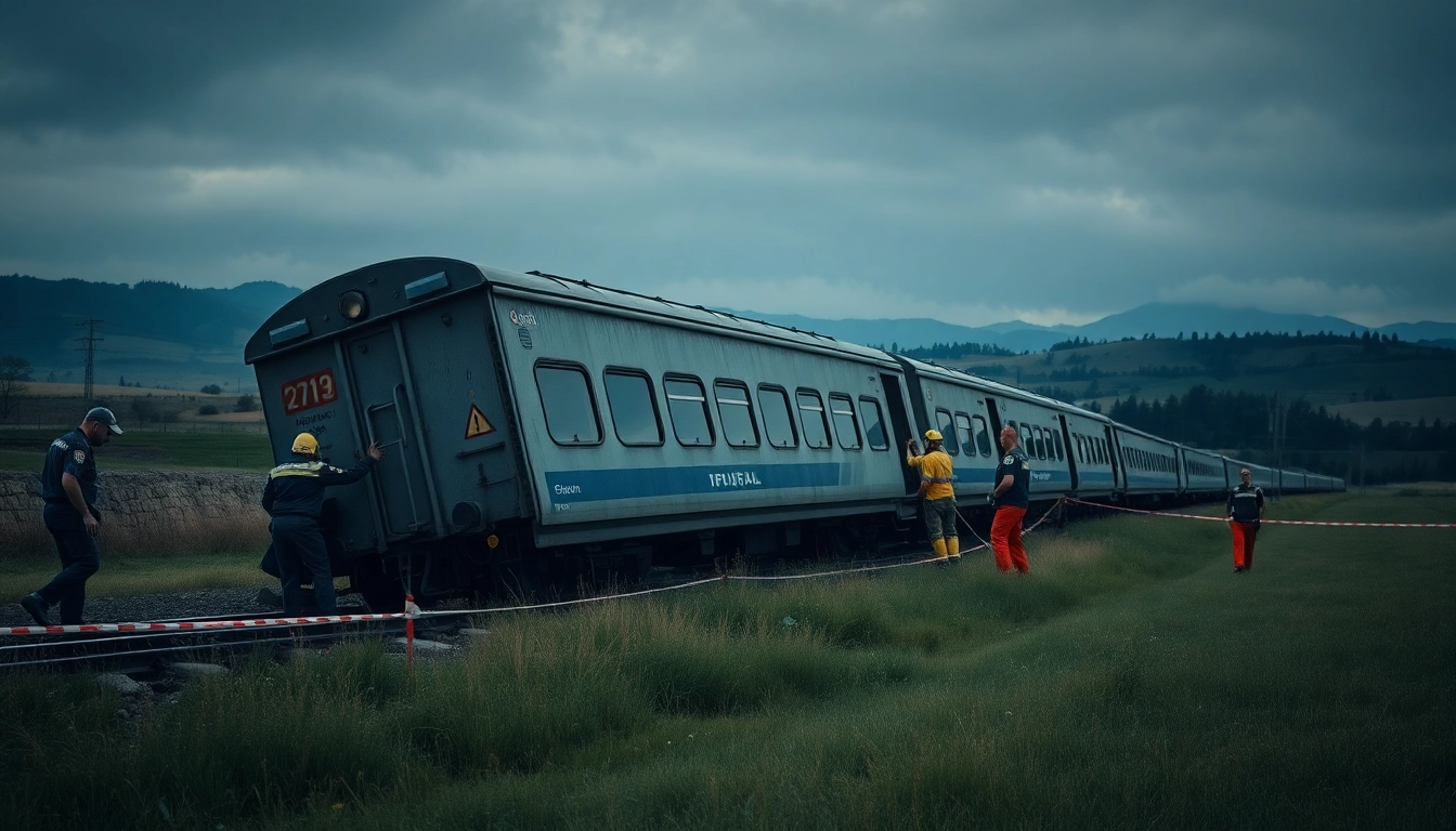spain train crash scene with emergency responders aiding passengers amidst wreckage
