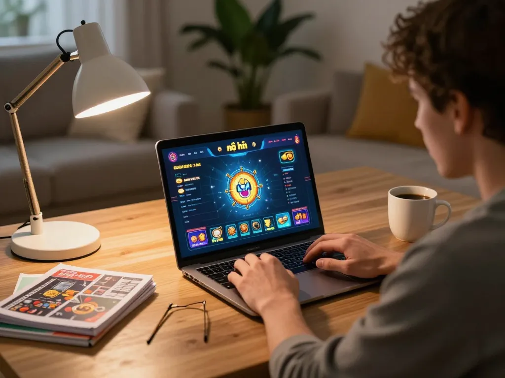 Engaging gameplay of nổ hũ online with warm and inviting home environment for responsible gaming