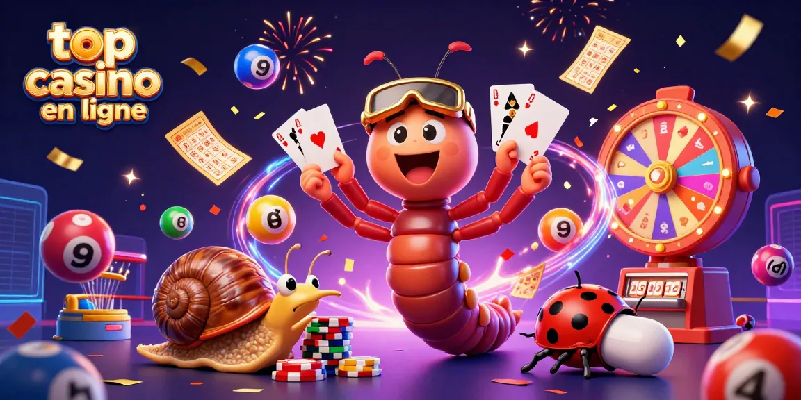 Développez vos stratégies avec le top casino en ligne dans une scène animée festive.