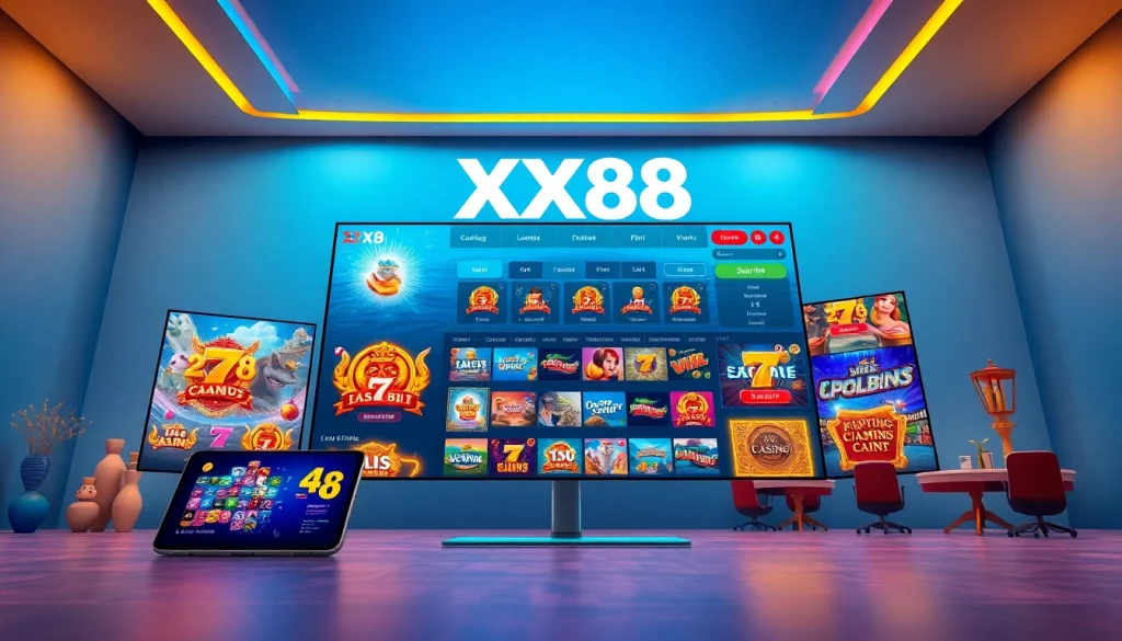 Experience seamless gaming at XX88 with the link vào XX88 interface showcasing popular games.