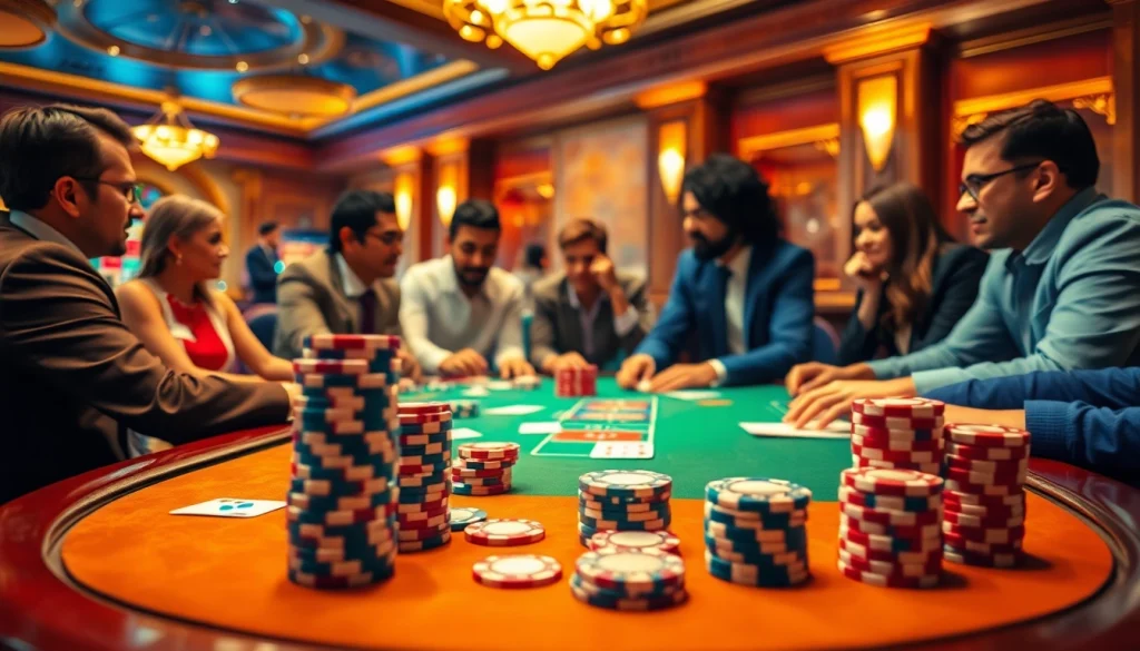 Experience the thrill of poker gameplay at https://xx88.bar/, featuring vibrant chips and cards in action.