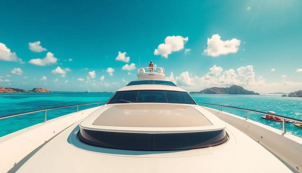 Experience Yacht rental Cabo prices with a luxurious yacht docked against a vibrant coastline.