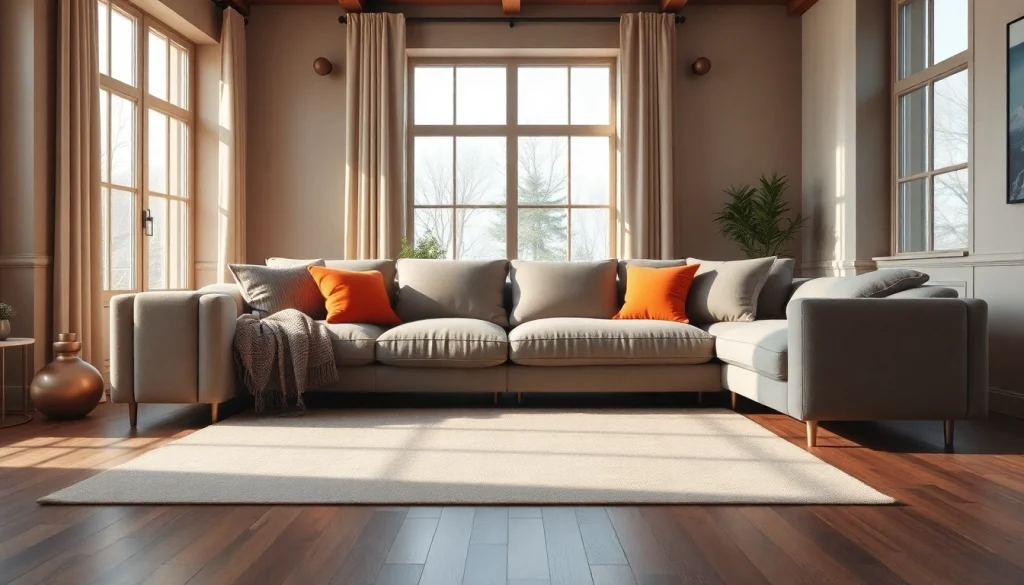 A cozy modern sofa bed uk beautifully placed in a stylish living room setting, creating inviting comfort.