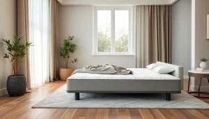 Materasso una piazza e mezza in una camera moderna, evidenziando il comfort e il design elegante.