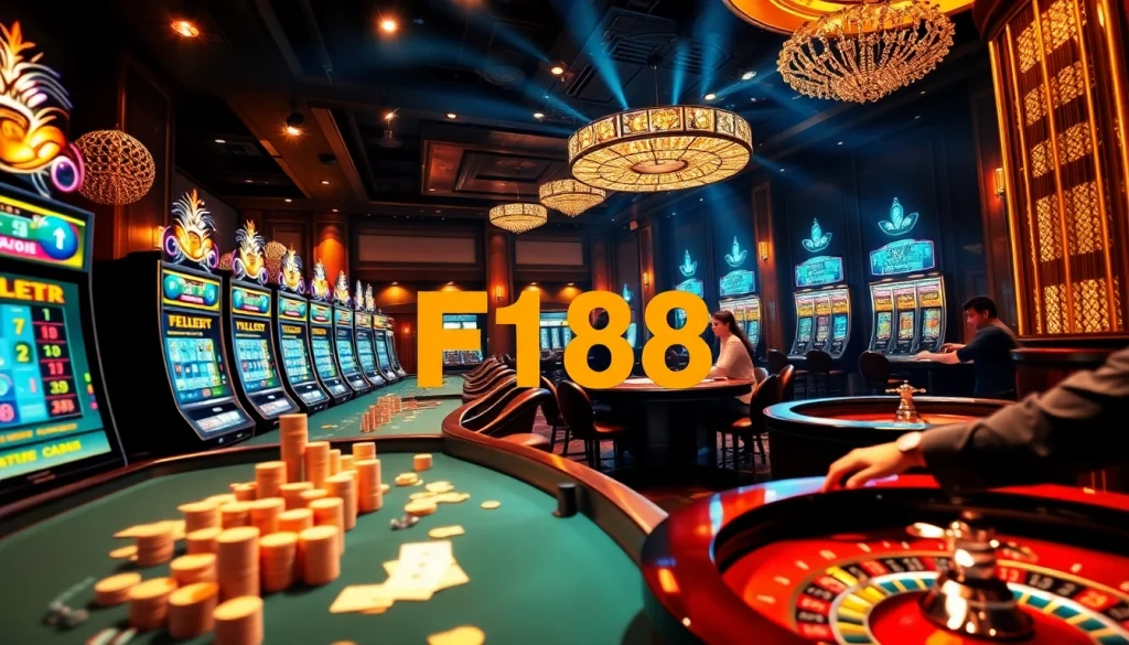 Win big at F168 with thrilling casino action including poker, roulette, and vibrant slot machines.