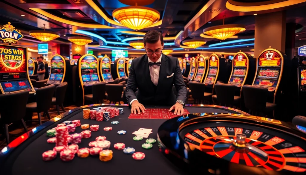 Experience the thrill of winning at 78win with vibrant casino elements and engaged players.